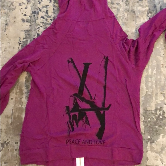 Peace and Love Zip Up Hoodie - Picture 5 of 7
